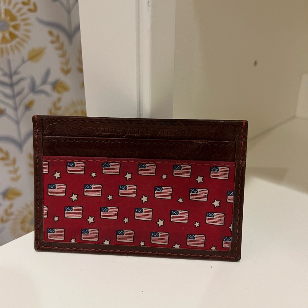 Vineyard vines leather card case